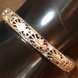 Beautiful Scroll Filigree 925 Sterling Silver Cuff Bracelet